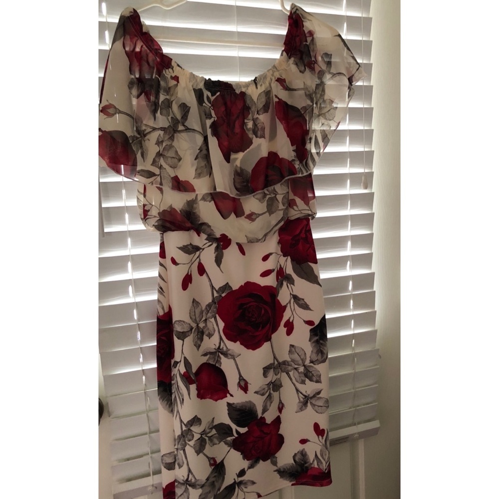 Off the shoulder midi dress